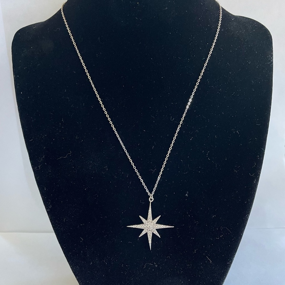 Starburst sterling silver necklace